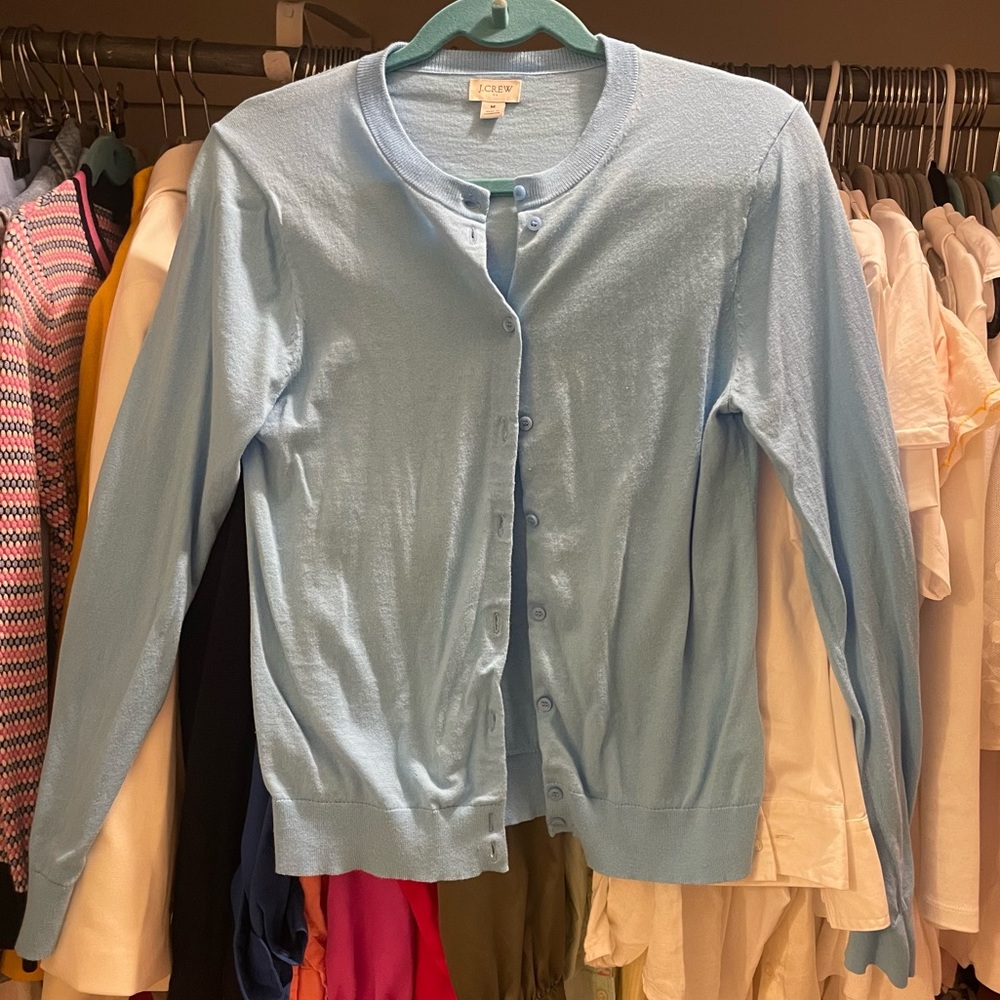 Sky Blue JCrew Cardigan